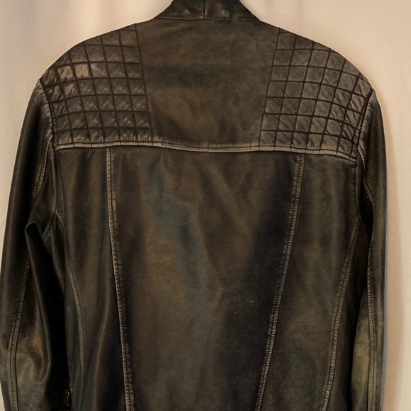 Allsaints Men’s Leather Conroy Jacket, Medium - Picture 4 of 4